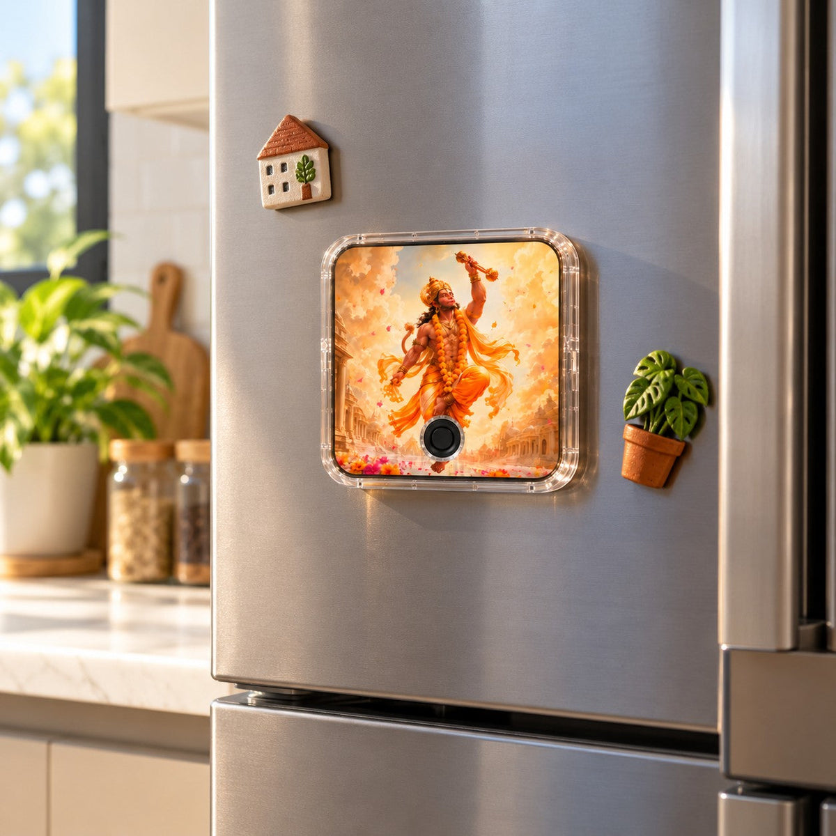 Hanuman Chalisa Musical Magnet on fridge